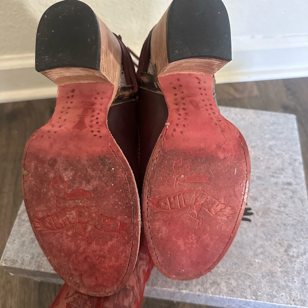 Freebird Burgundy Heeled Boots - Picture 6 of 6